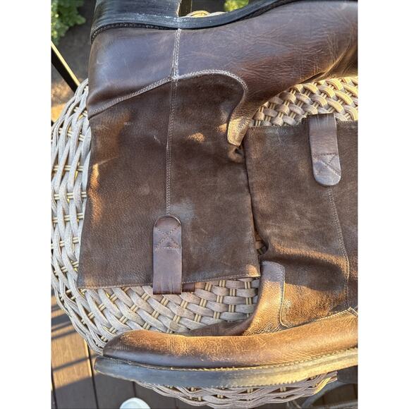 To Boot New York Adam Derrick Men’s 10 Leather Suede Calf Pull On Boots Brown - Picture 2 of 16